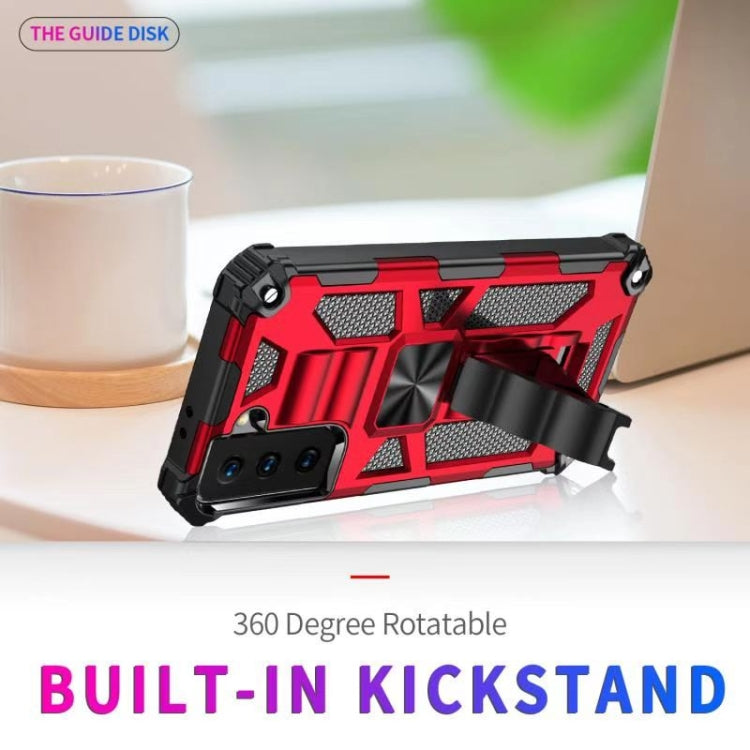 For Samsung Galaxy S21+ 5G Shockproof TPU + PC Magnetic Protective Case with Holder
