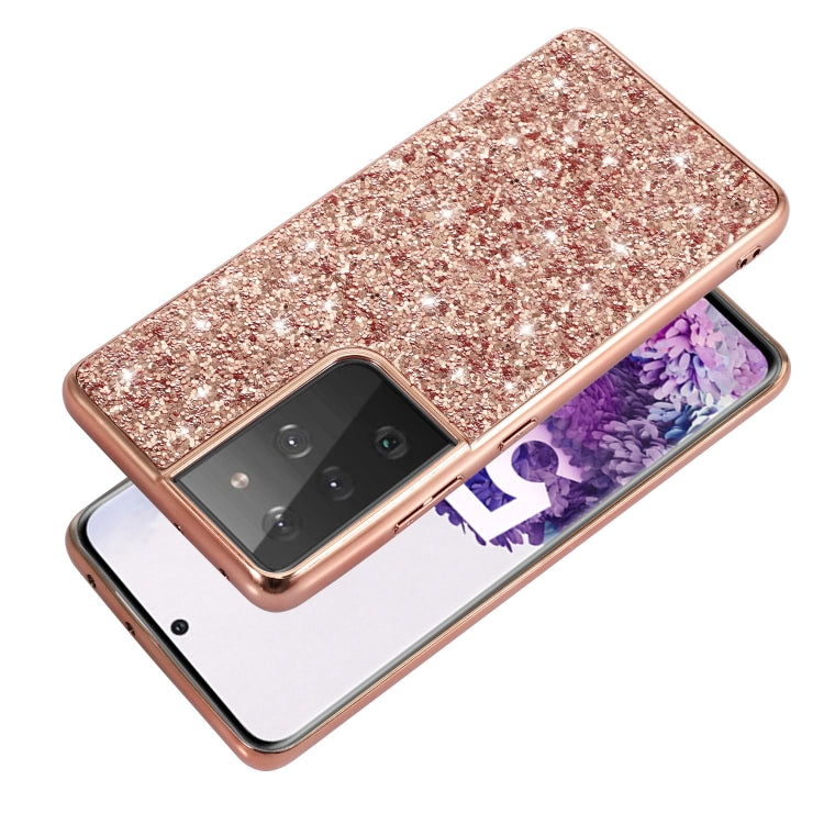 For Samsung Galaxy S21 Ultra 5G Glitter Powder Shockproof TPU Protective Case