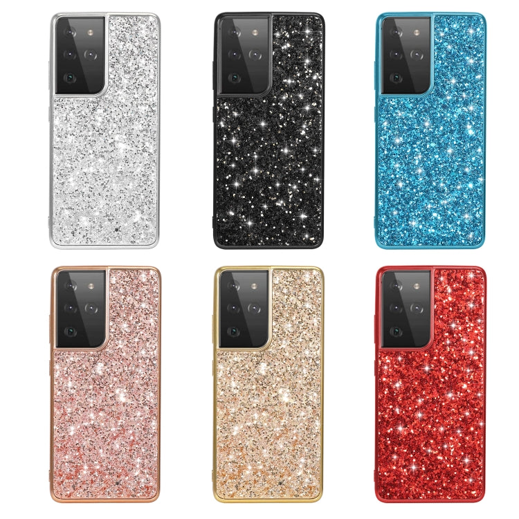 For Samsung Galaxy S21 Ultra 5G Glitter Powder Shockproof TPU Protective Case
