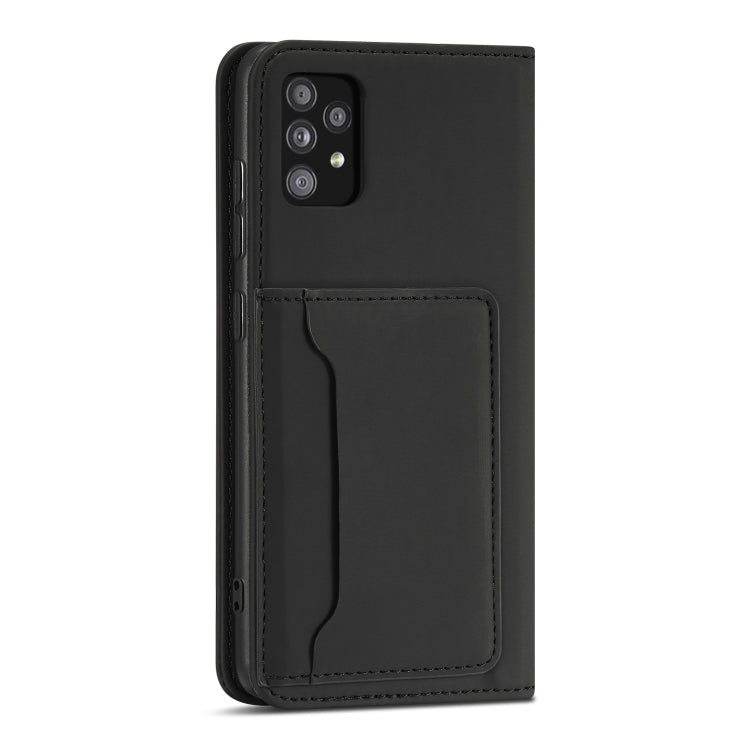 For Samsung Galaxy A32 5G Strong Magnetism Liquid Feel Horizontal Flip Leather Case with Holder & Card Slots & Wallet