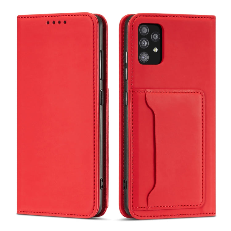 For Samsung Galaxy A32 5G Strong Magnetism Liquid Feel Horizontal Flip Leather Case with Holder & Card Slots & Wallet