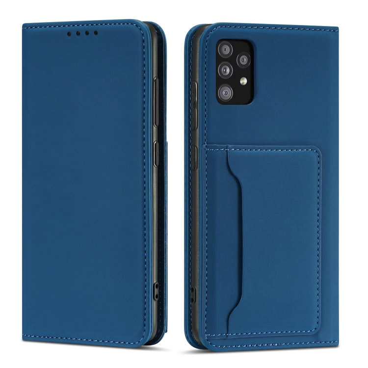 For Samsung Galaxy A32 5G Strong Magnetism Liquid Feel Horizontal Flip Leather Case with Holder & Card Slots & Wallet