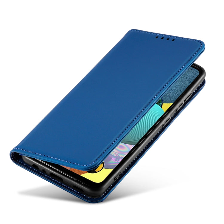 For Samsung Galaxy A32 5G Strong Magnetism Liquid Feel Horizontal Flip Leather Case with Holder & Card Slots & Wallet