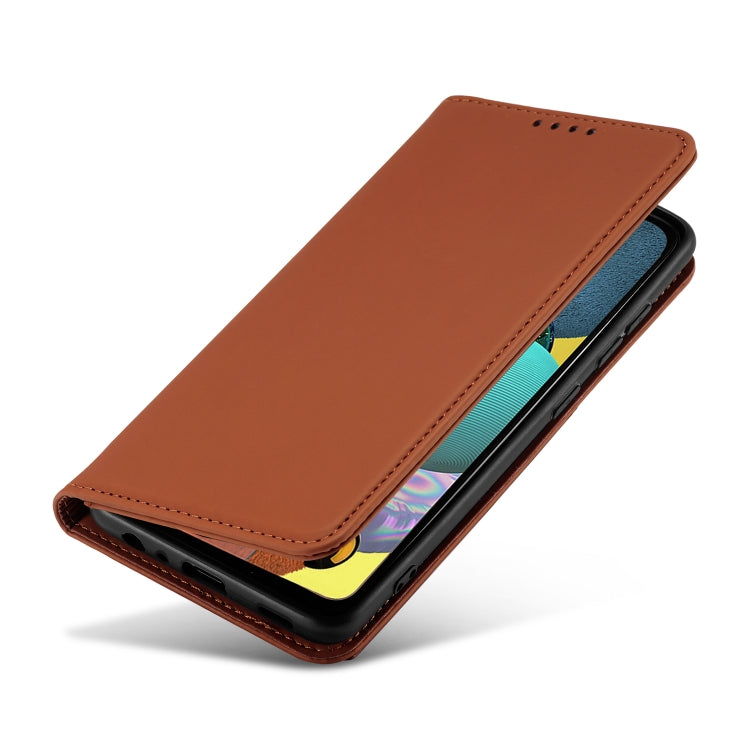 For Samsung Galaxy A32 5G Strong Magnetism Liquid Feel Horizontal Flip Leather Case with Holder & Card Slots & Wallet