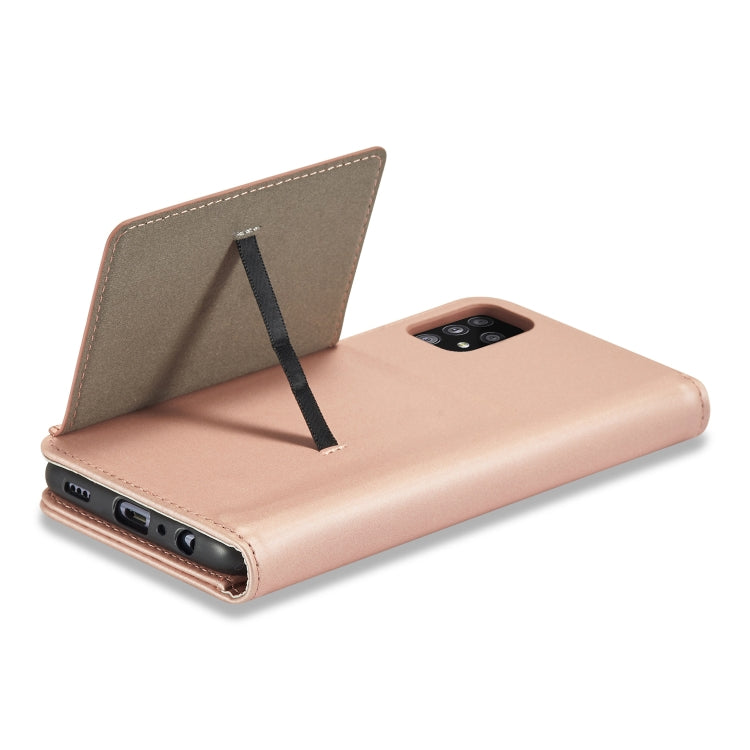 For Samsung Galaxy A72 5G / 4G Strong Magnetism Liquid Feel Horizontal Flip Leather Case with Holder & Card Slots & Wallet