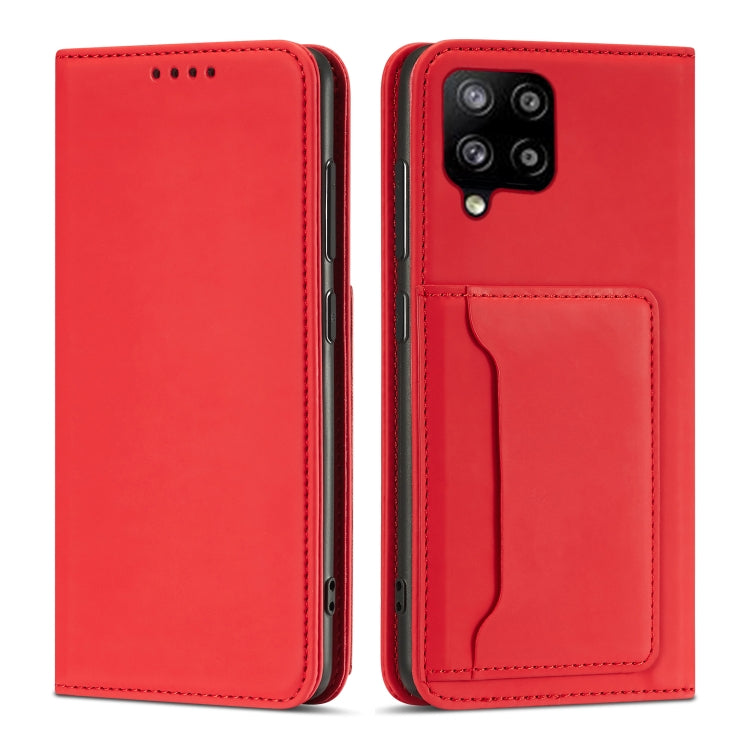 For Samsung Galaxy A12 5G Strong Magnetism Liquid Feel Horizontal Flip Leather Case with Holder & Card Slots & Wallet