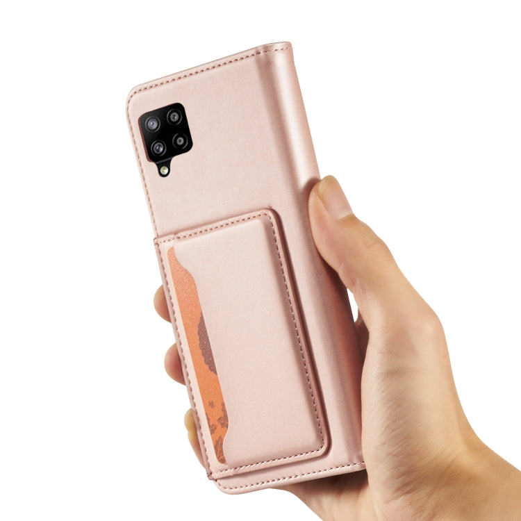 For Samsung Galaxy A12 5G Strong Magnetism Liquid Feel Horizontal Flip Leather Case with Holder & Card Slots & Wallet