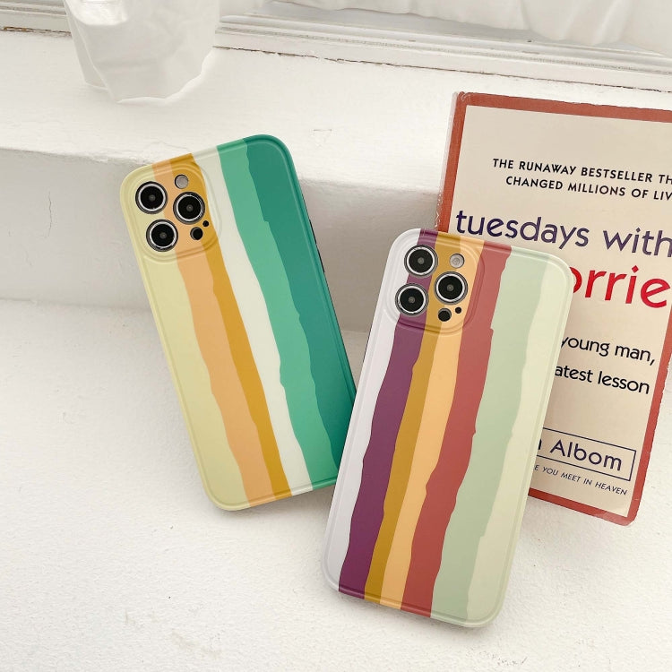 For iPhone 12 mini Rainbow IMD Shockproof TPU Protective Case