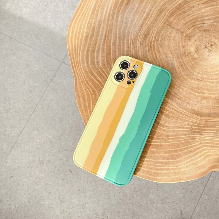 For iPhone 12 Rainbow IMD Shockproof TPU Protective Case
