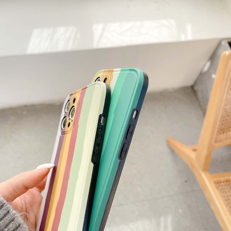 For iPhone 12 Rainbow IMD Shockproof TPU Protective Case