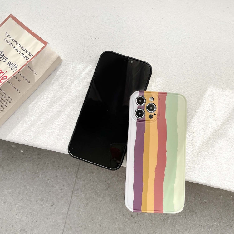 For iPhone 12 Rainbow IMD Shockproof TPU Protective Case