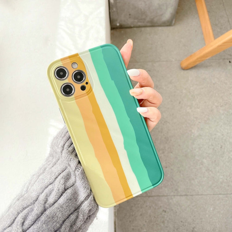 For iPhone 12 Pro Max Rainbow IMD Shockproof TPU Protective Case