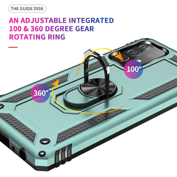 For Samsung Galaxy A52 5G / 4G Shockproof TPU + PC Protective Case with 360 Degree Rotating Holder
