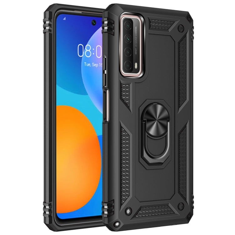For Huawei P Smart 2021 Shockproof TPU + PC Protective Case with 360 Degree Rotating Holder