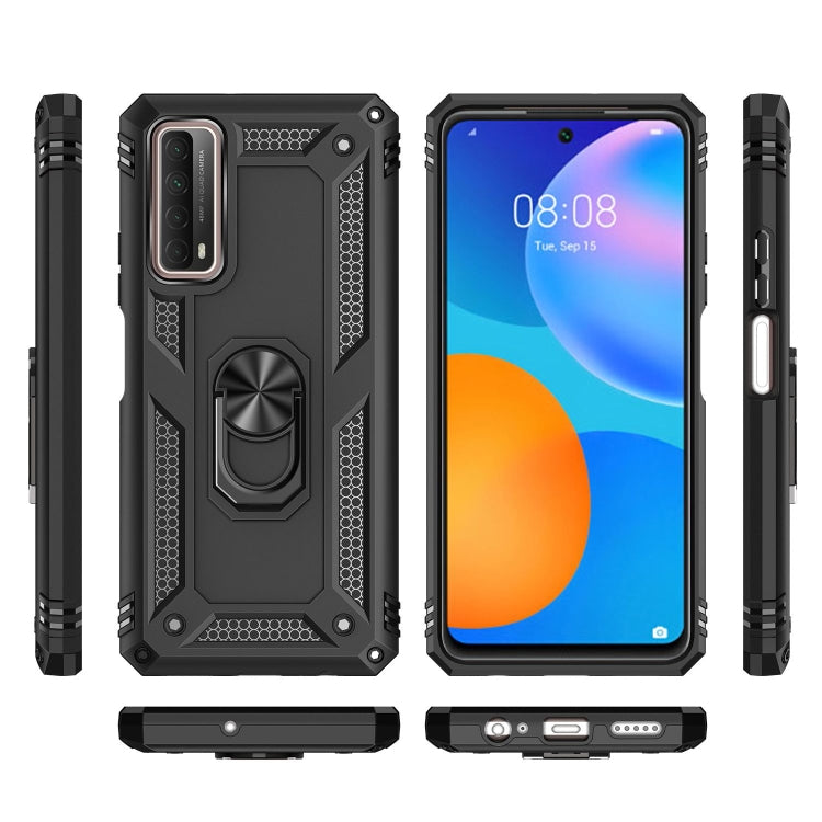 For Huawei P Smart 2021 Shockproof TPU + PC Protective Case with 360 Degree Rotating Holder