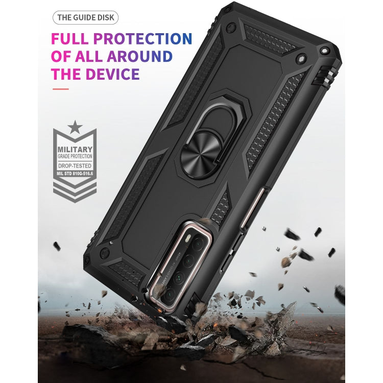 For Huawei P Smart 2021 Shockproof TPU + PC Protective Case with 360 Degree Rotating Holder