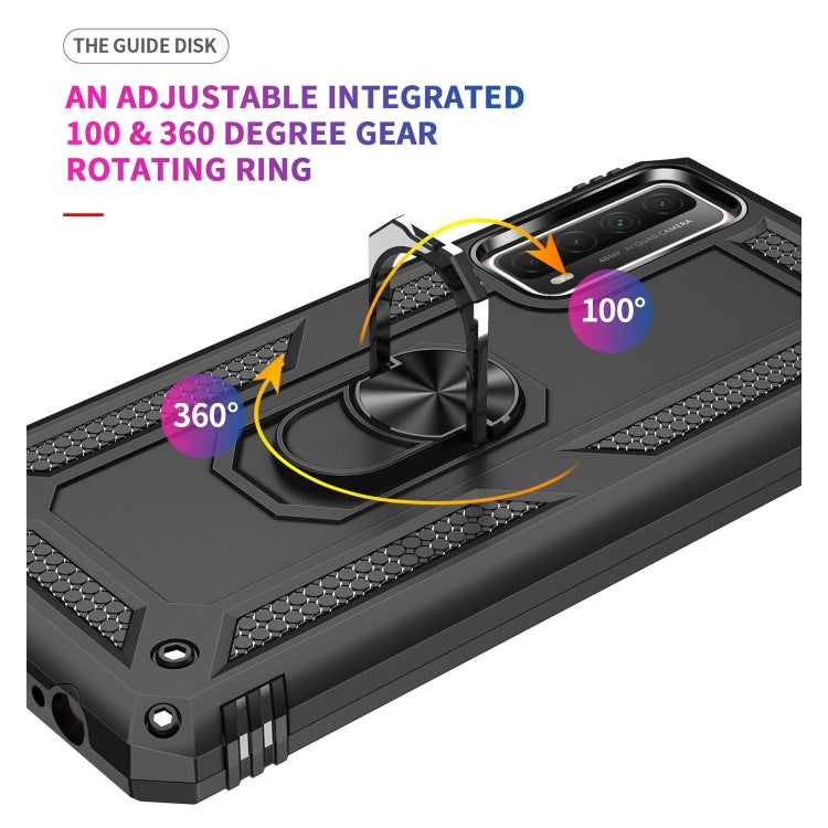 For Huawei P Smart 2021 Shockproof TPU + PC Protective Case with 360 Degree Rotating Holder