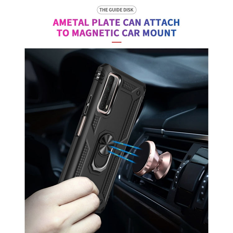 For Huawei P Smart 2021 Shockproof TPU + PC Protective Case with 360 Degree Rotating Holder