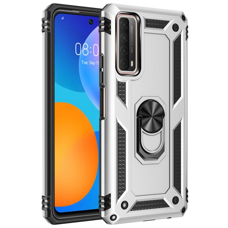 For Huawei P Smart 2021 Shockproof TPU + PC Protective Case with 360 Degree Rotating Holder
