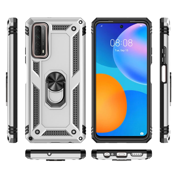For Huawei P Smart 2021 Shockproof TPU + PC Protective Case with 360 Degree Rotating Holder