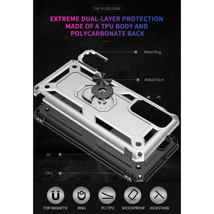 For Huawei P Smart 2021 Shockproof TPU + PC Protective Case with 360 Degree Rotating Holder