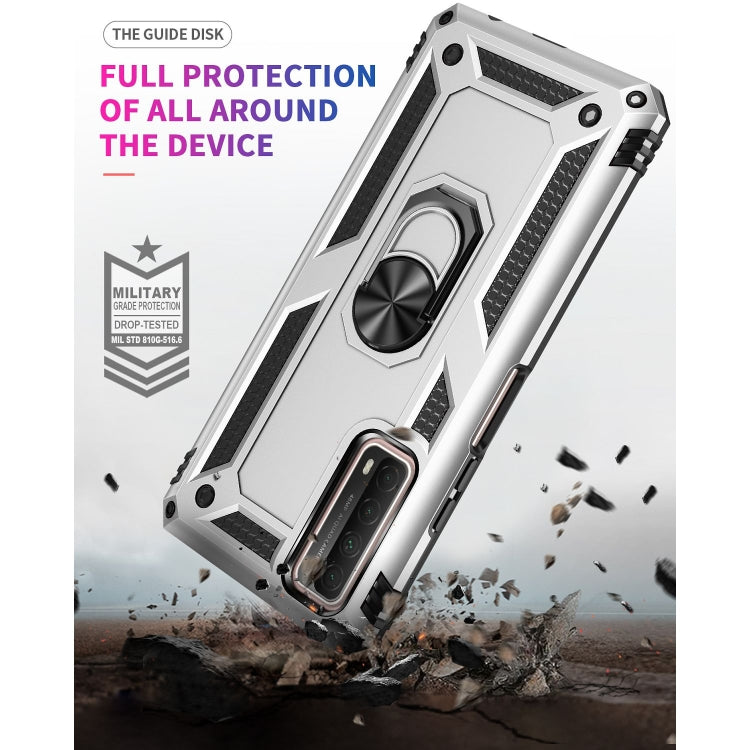 For Huawei P Smart 2021 Shockproof TPU + PC Protective Case with 360 Degree Rotating Holder