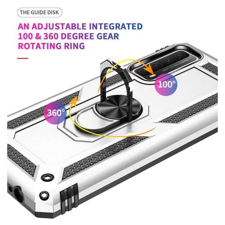 For Huawei P Smart 2021 Shockproof TPU + PC Protective Case with 360 Degree Rotating Holder