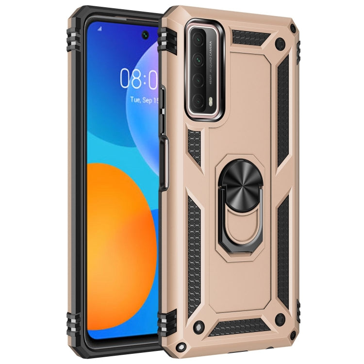 For Huawei P Smart 2021 Shockproof TPU + PC Protective Case with 360 Degree Rotating Holder