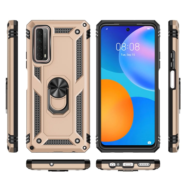 For Huawei P Smart 2021 Shockproof TPU + PC Protective Case with 360 Degree Rotating Holder