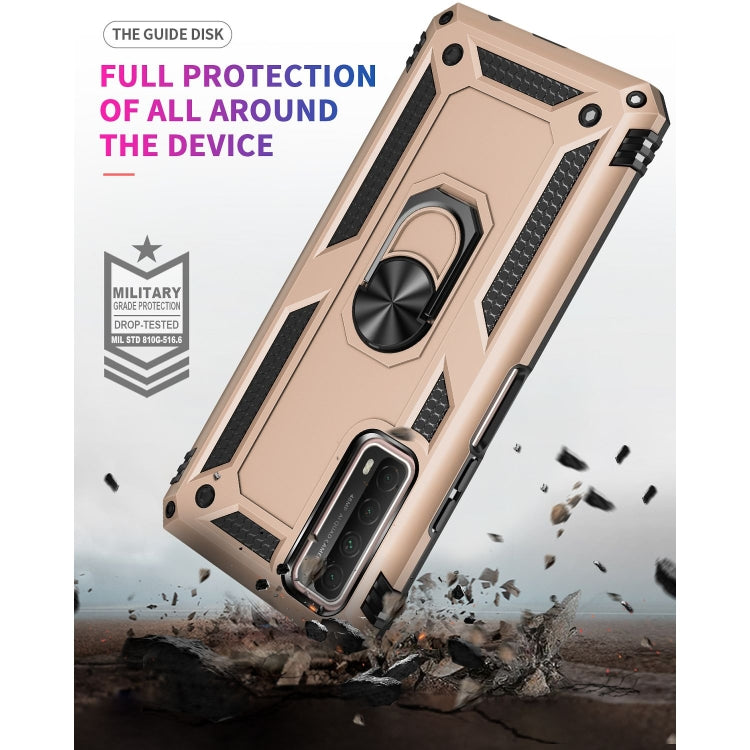 For Huawei P Smart 2021 Shockproof TPU + PC Protective Case with 360 Degree Rotating Holder