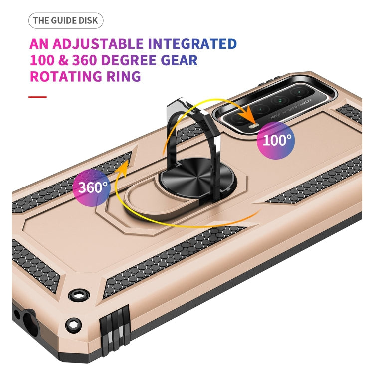For Huawei P Smart 2021 Shockproof TPU + PC Protective Case with 360 Degree Rotating Holder