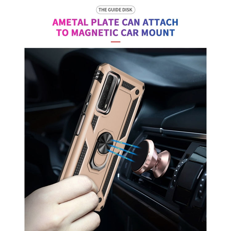 For Huawei P Smart 2021 Shockproof TPU + PC Protective Case with 360 Degree Rotating Holder