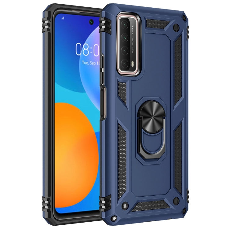 For Huawei P Smart 2021 Shockproof TPU + PC Protective Case with 360 Degree Rotating Holder