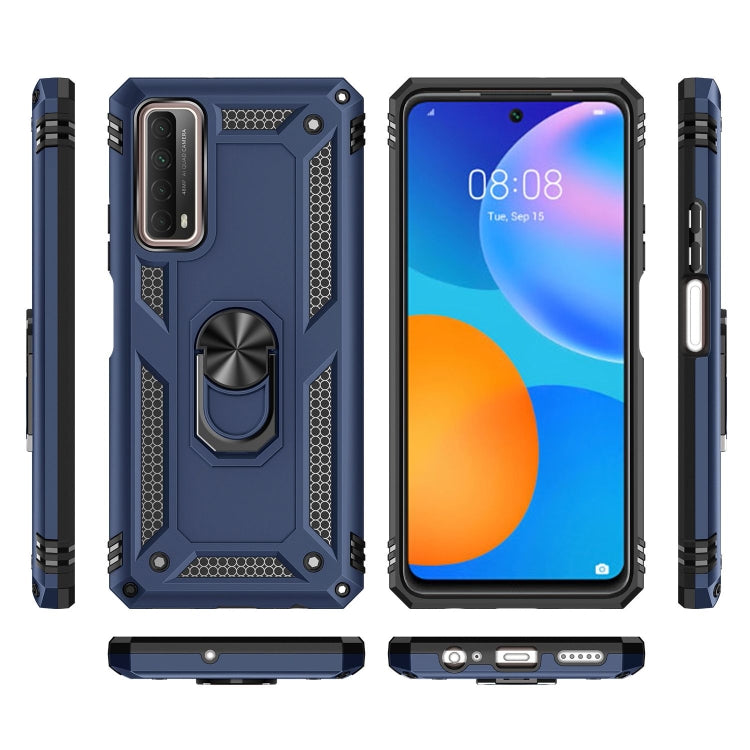 For Huawei P Smart 2021 Shockproof TPU + PC Protective Case with 360 Degree Rotating Holder