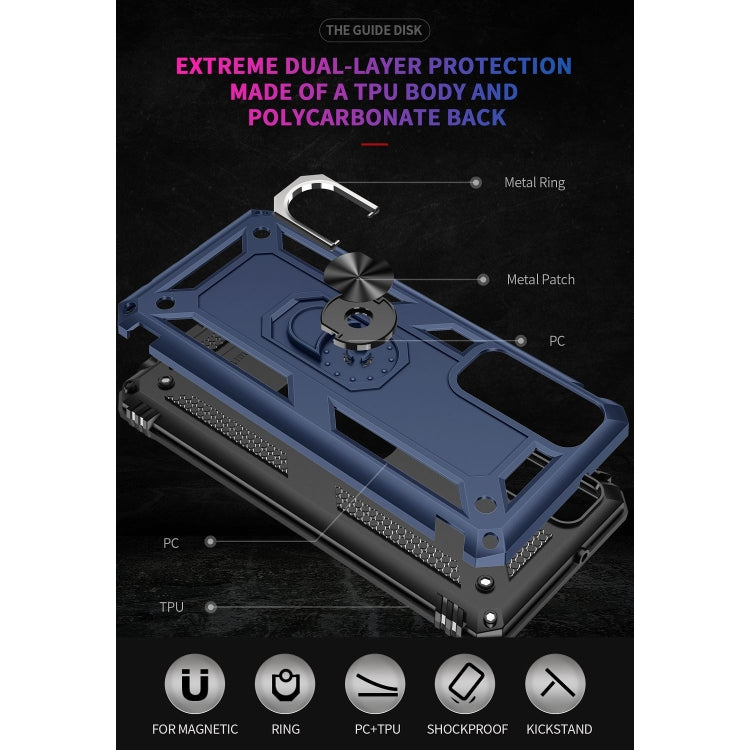 For Huawei P Smart 2021 Shockproof TPU + PC Protective Case with 360 Degree Rotating Holder