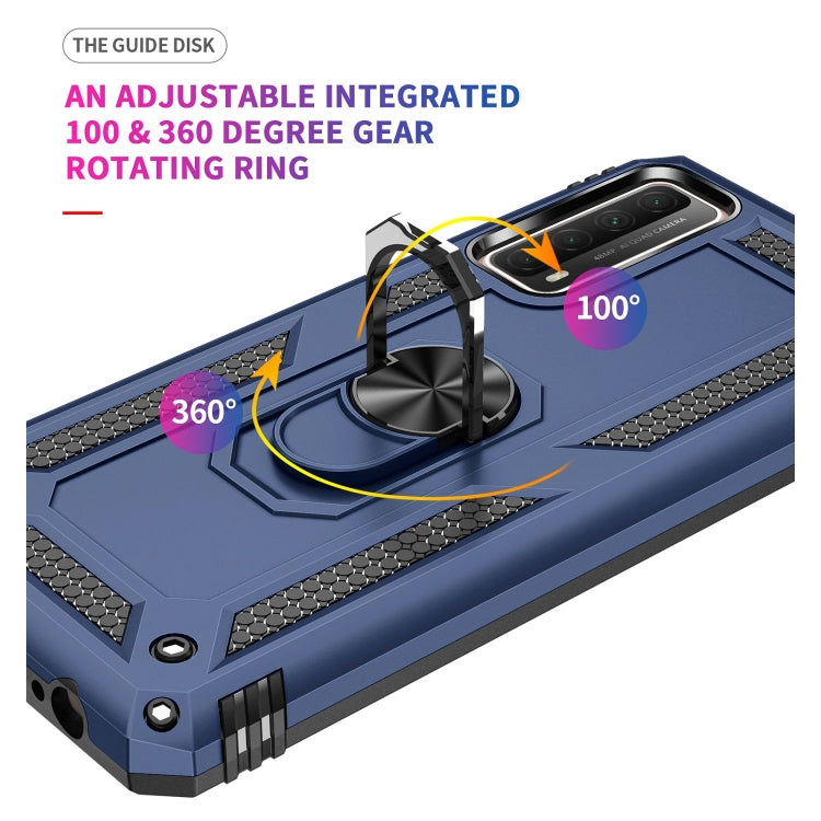 For Huawei P Smart 2021 Shockproof TPU + PC Protective Case with 360 Degree Rotating Holder