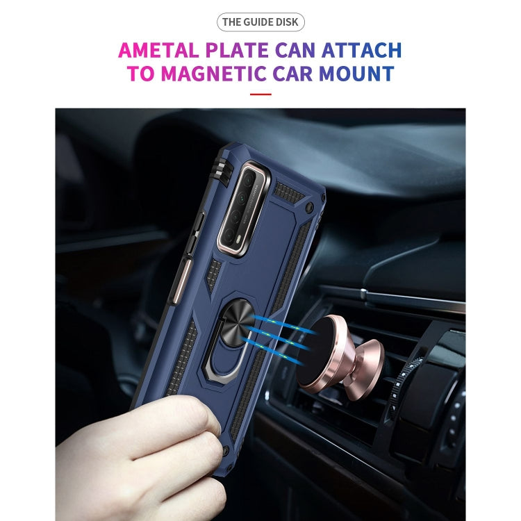 For Huawei P Smart 2021 Shockproof TPU + PC Protective Case with 360 Degree Rotating Holder