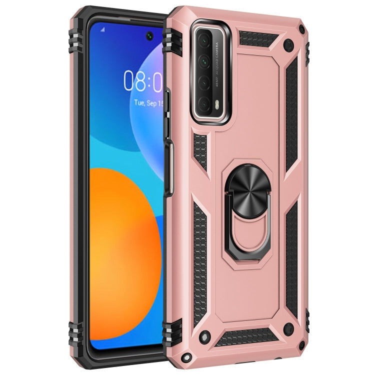 For Huawei P Smart 2021 Shockproof TPU + PC Protective Case with 360 Degree Rotating Holder