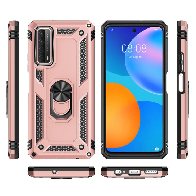 For Huawei P Smart 2021 Shockproof TPU + PC Protective Case with 360 Degree Rotating Holder