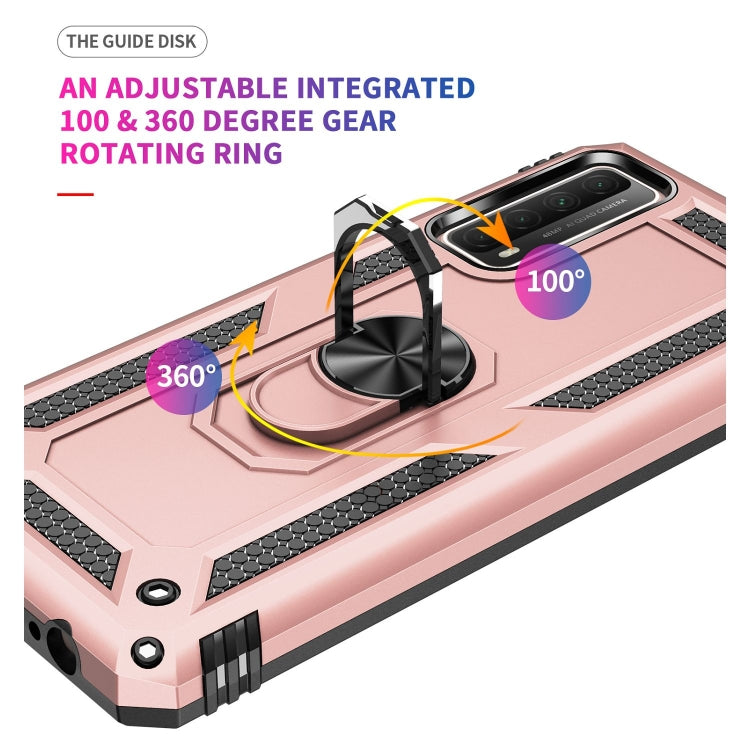 For Huawei P Smart 2021 Shockproof TPU + PC Protective Case with 360 Degree Rotating Holder