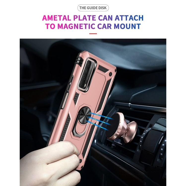 For Huawei P Smart 2021 Shockproof TPU + PC Protective Case with 360 Degree Rotating Holder