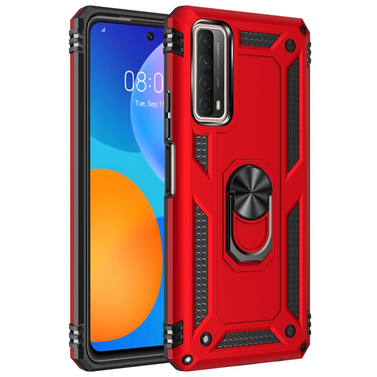 For Huawei P Smart 2021 Shockproof TPU + PC Protective Case with 360 Degree Rotating Holder