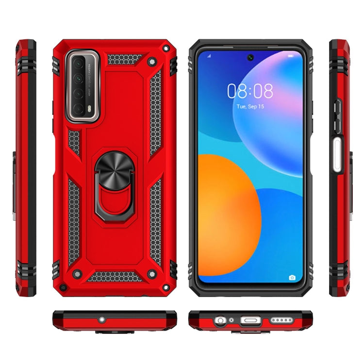 For Huawei P Smart 2021 Shockproof TPU + PC Protective Case with 360 Degree Rotating Holder