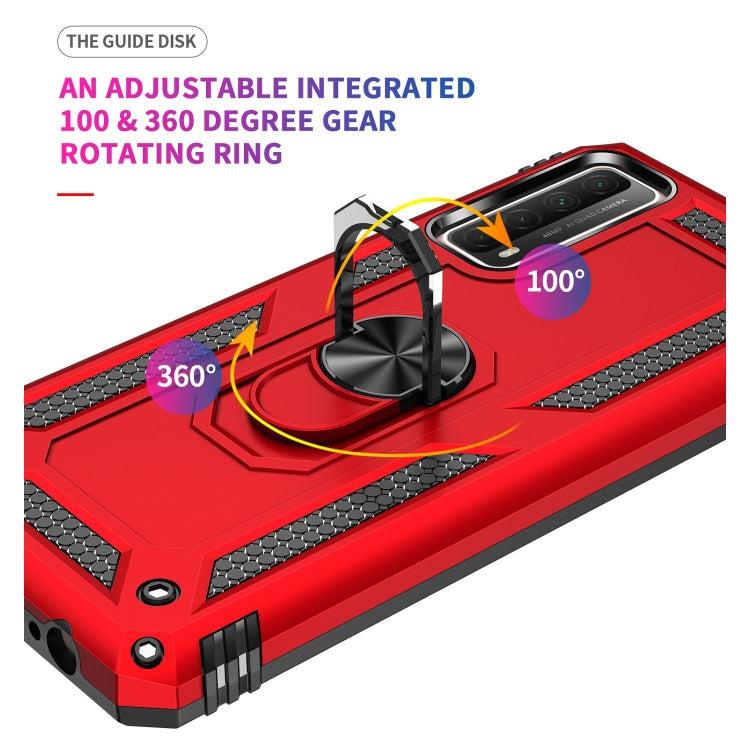 For Huawei P Smart 2021 Shockproof TPU + PC Protective Case with 360 Degree Rotating Holder