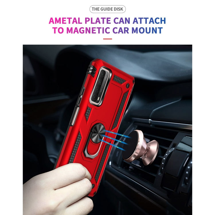 For Huawei P Smart 2021 Shockproof TPU + PC Protective Case with 360 Degree Rotating Holder