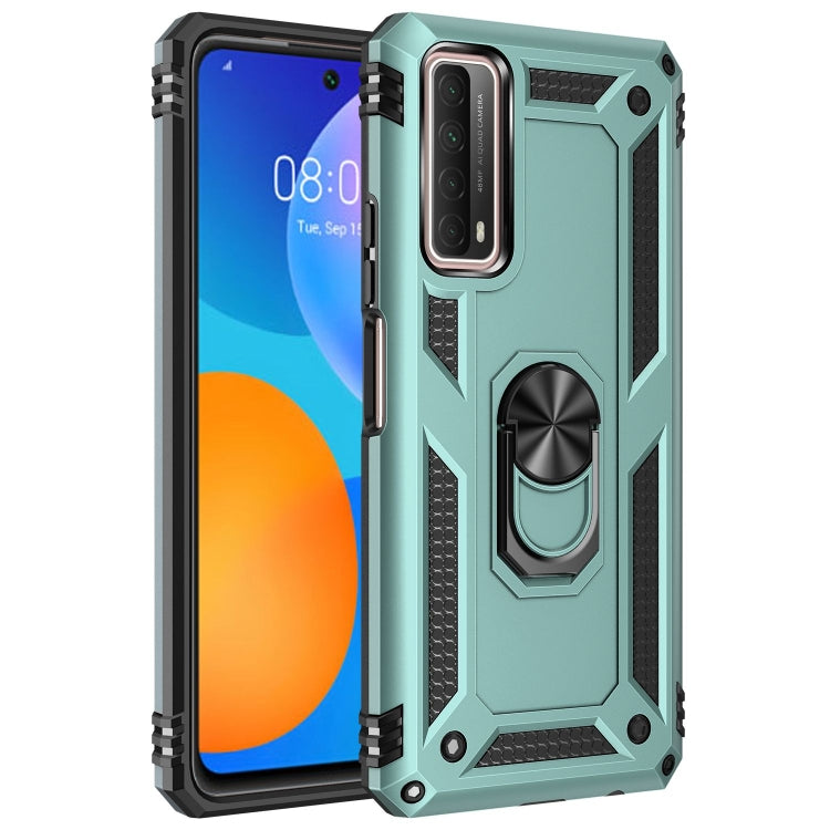 For Huawei P Smart 2021 Shockproof TPU + PC Protective Case with 360 Degree Rotating Holder