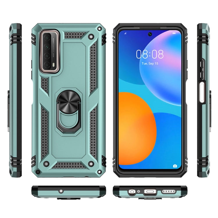 For Huawei P Smart 2021 Shockproof TPU + PC Protective Case with 360 Degree Rotating Holder