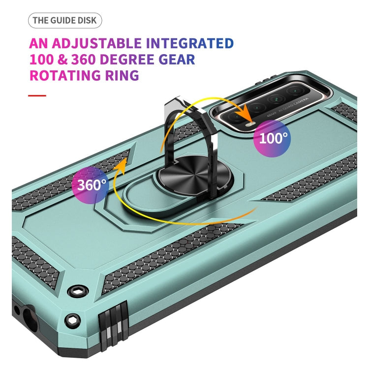 For Huawei P Smart 2021 Shockproof TPU + PC Protective Case with 360 Degree Rotating Holder