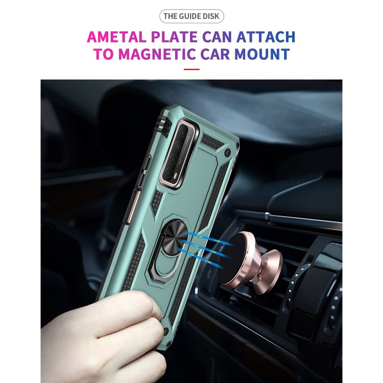For Huawei P Smart 2021 Shockproof TPU + PC Protective Case with 360 Degree Rotating Holder