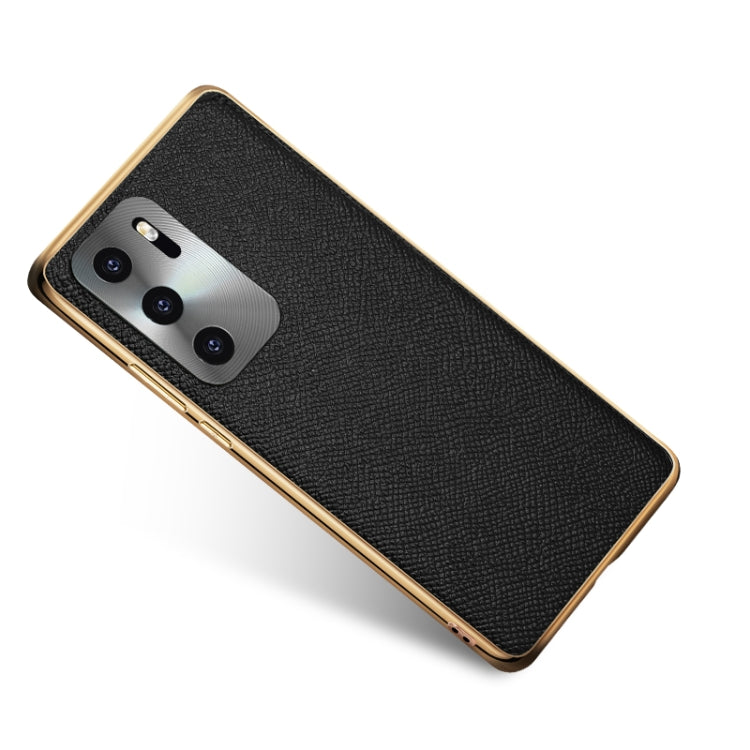 Cowhide Palm Print Shockproof Precise Hole Protective Case For Huawei P40